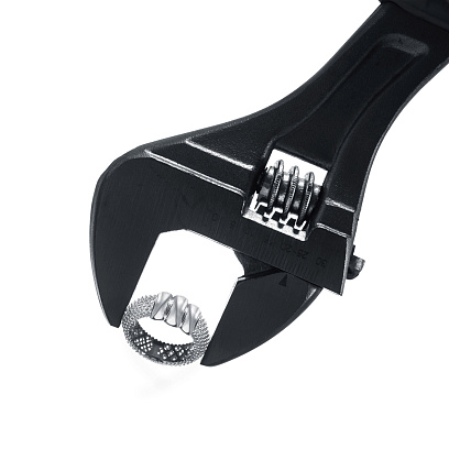 Кольцо "Marie" в белом золоте к08288 №6