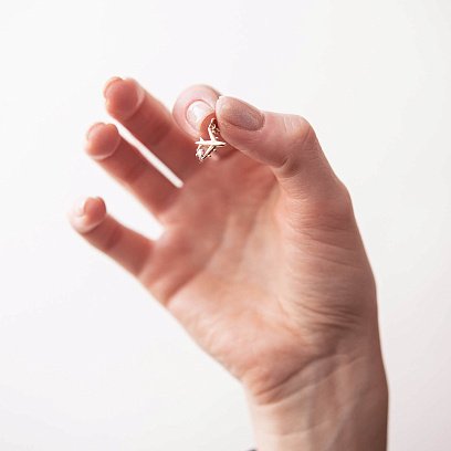 Золотой кулон "Самолетик" п03273 №4