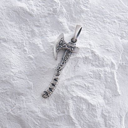 Срібний кулон "Сокира вікінга" 7040 №10