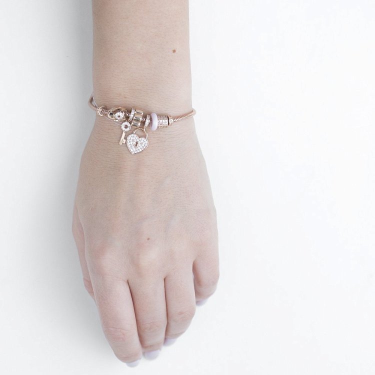 Золотий браслет з підвісками б02739р від ювелірного магазину Онікс - 2