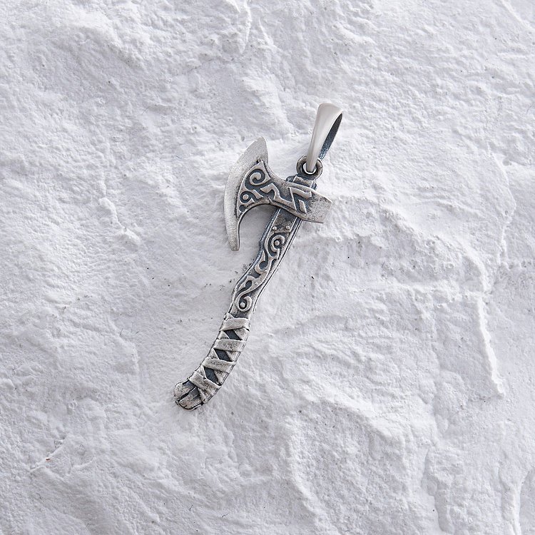 Срібний кулон "Сокира вікінга" 7040 від ювелірного магазину Онікс - 10