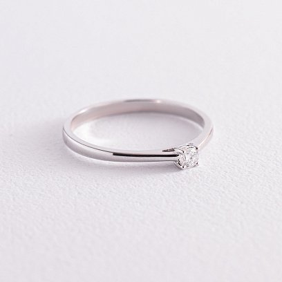 Помолвочное золотое кольцо с бриллиантом кб0400z №5