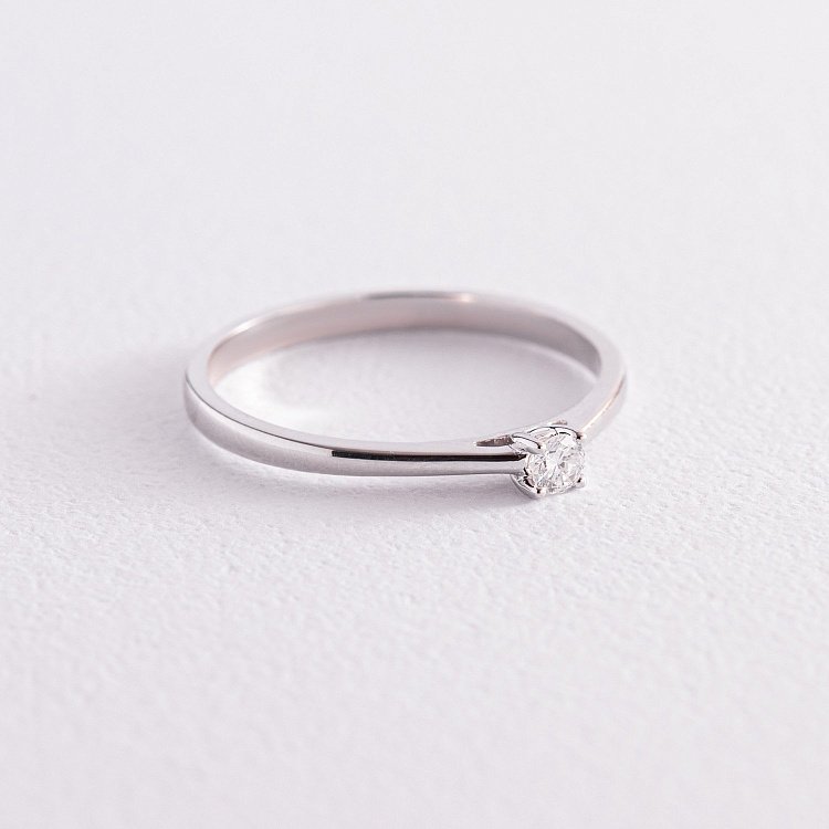 Помолвочное золотое кольцо с бриллиантом кб0400z от ювелирного магазина Оникс - 4