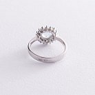Серебряное кольцо с голубым топазом и фианитами 111056 от ювелирного магазина Оникс - 4