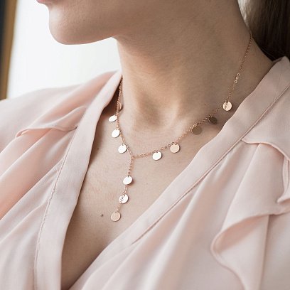 Колье Монетки в красном золоте кол01549 №2