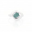 Срібний перстень з смарагдом 111670 от ювелирного магазина Оникс - 2
