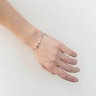 Срібний браслет з сердечком (емаль, фіаніти) 141283 от ювелирного магазина Оникс - 2