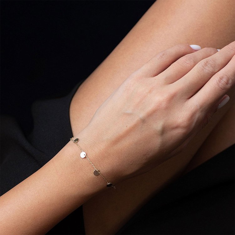 Браслет "Монетки" в жовтому золоті б04459 від ювелірного магазину Онікс - 4