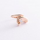 Золотое кольцо "Ножка младенца" (фианит) к03126 от ювелирного магазина Оникс