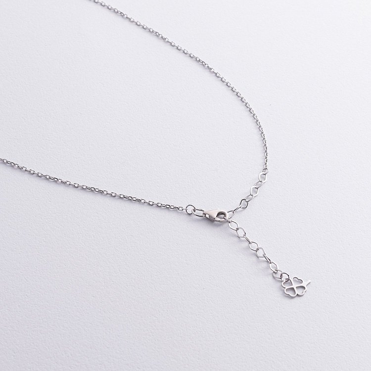 Срібне кольє "Конюшина" (онікс) 181307 від ювелірного магазину Онікс - 4