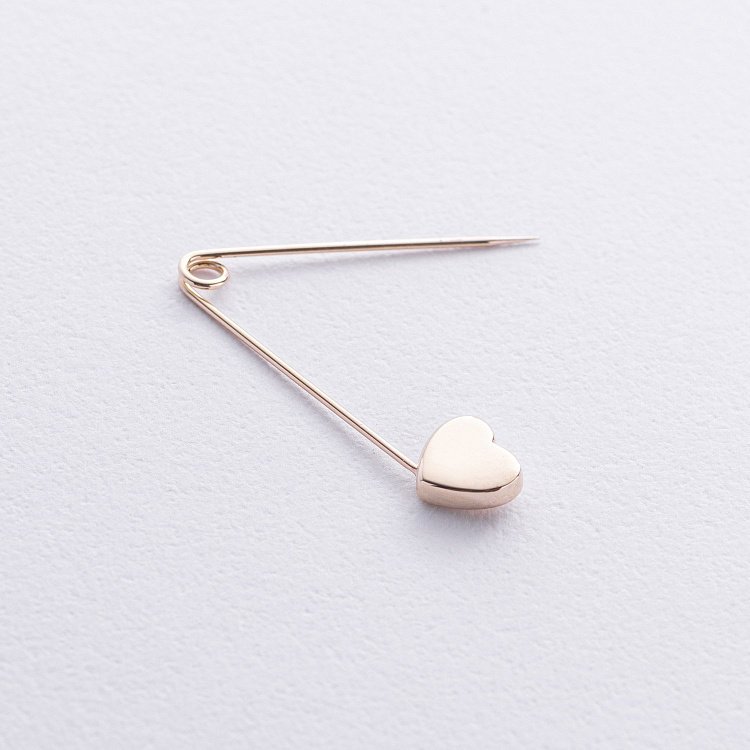 Золота шпилька "Сердечко" зак00354 від ювелірного магазину Онікс - 3