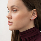 Золоті сережки - пусети з діамантами сб0616cha от ювелирного магазина Оникс - 6