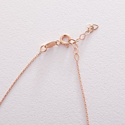 Двойное золотое колье "Звездочка" с черными фианитами кол01525 №3