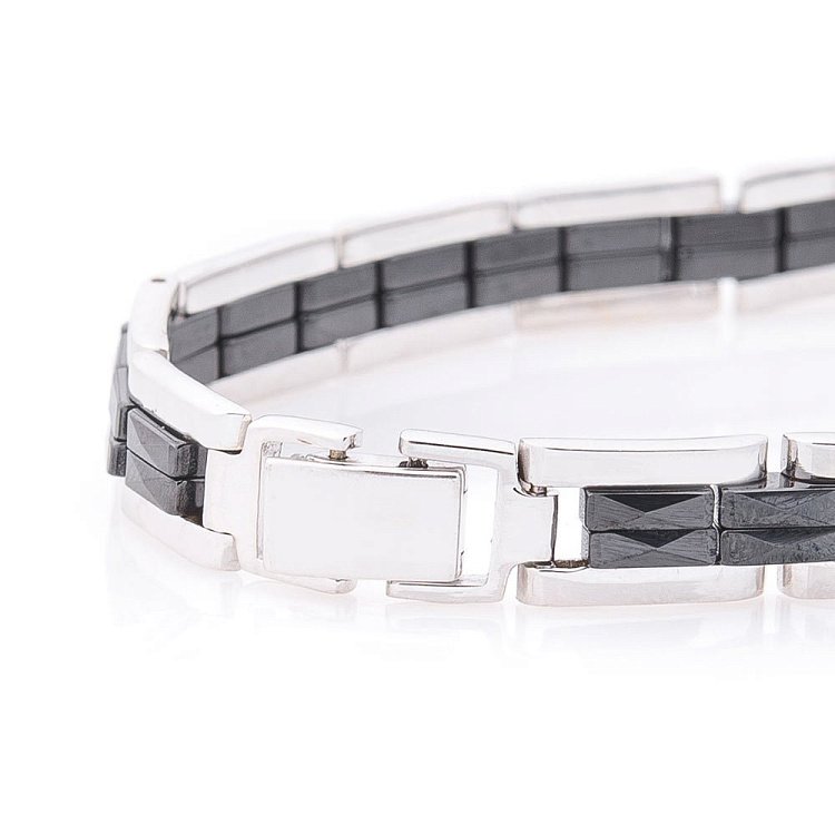 Золотой браслет (керамика, фианит) б04050 от ювелирного магазина Оникс - 2