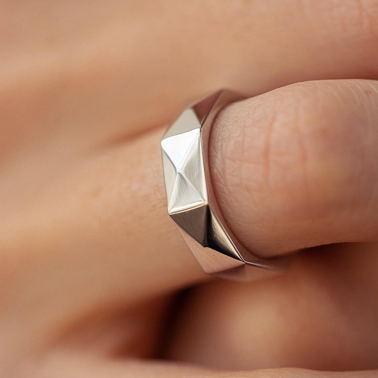 Каблучка "Valerie" у білому золоті к07521 від ювелірного магазину Онікс - 3