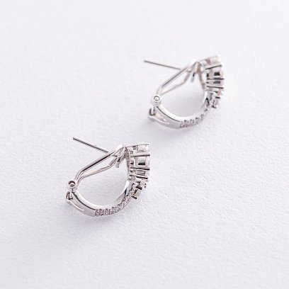 Золотые серьги с бриллиантами DE1802cha №3