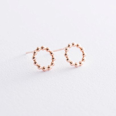 Золотые серьги-пусеты "Гармония" с06904