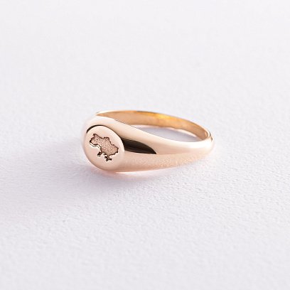 Печатка "Карта України" у жовтому золоті к06720укр №3