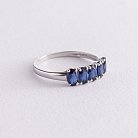 Серебряное кольцо с синтетическими сапфирами 1377/1р-NSPN от ювелирного магазина Оникс