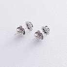 Золоті сережки - пусети (сапфір, діамант) JMSE7915 от ювелирного магазина Оникс - 2