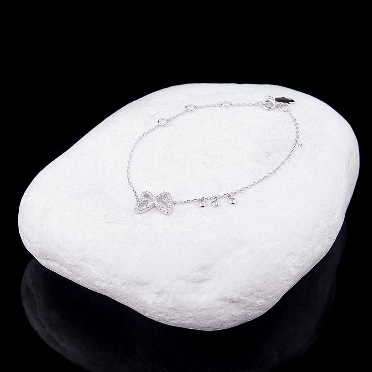 Серебряный браслет "Бабочка" с фианитами 14940 от ювелирного магазина Оникс - 3