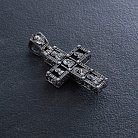 Чоловічий православний хрест "Розп'яття" з ебенового дерева та срібла 1070 от ювелирного магазина Оникс - 2