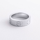 Каблучка "Love" у білому золоті к08423 от ювелирного магазина Оникс