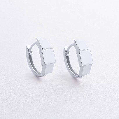 Серьги "Sandra" в белом золоте с09233