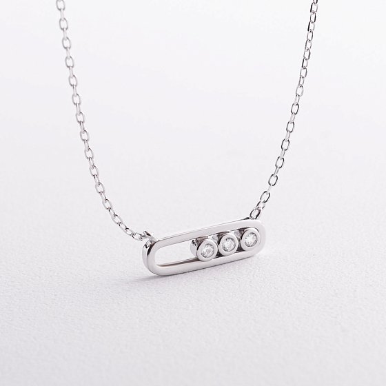 Серебряное колье "Daphne" с фианитами 181370