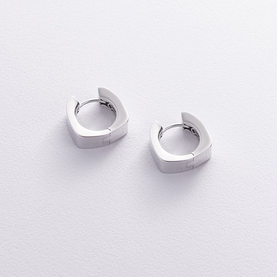 Серьги "Loren" в белом золоте с09028 №3