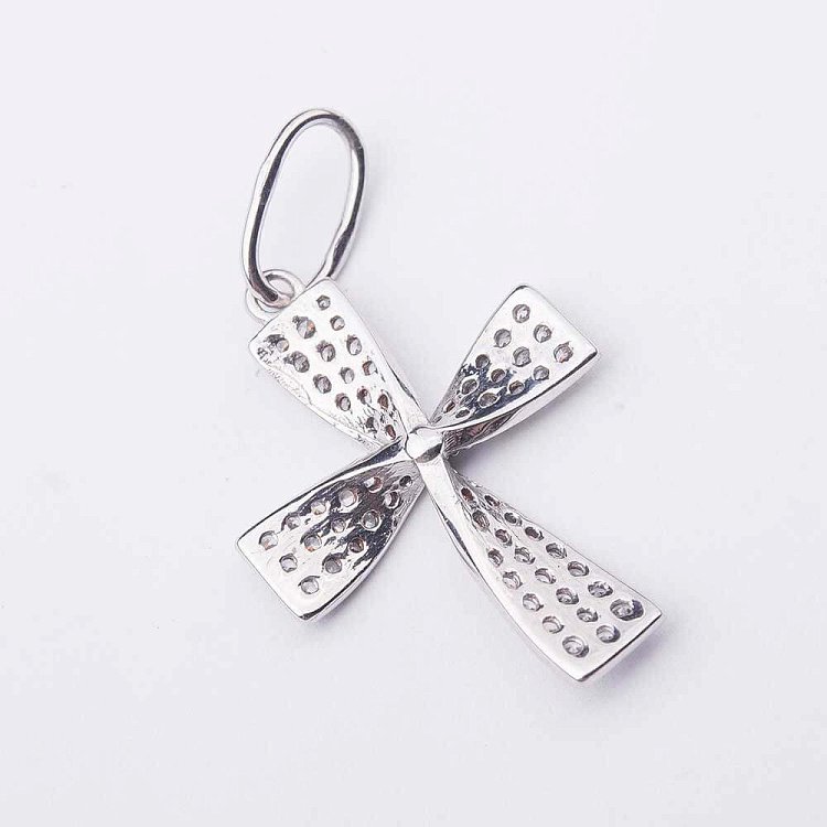 Золотий хрестик з фіанітами п01927 від ювелірного магазину Онікс - 1