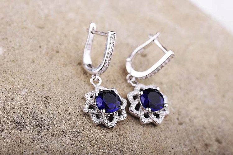 Сережки (шпінель, фіаніти) с015 від ювелірного магазину Онікс - 1