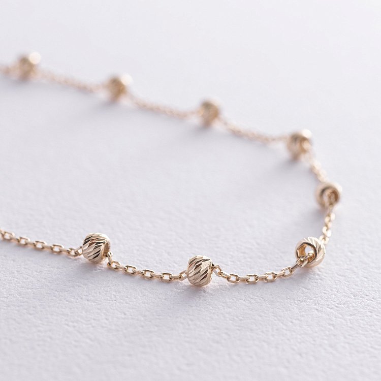 Браслет "Кульки" у жовтому золоті б05217 від ювелірного магазину Онікс - 2