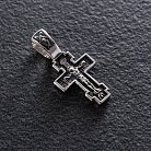 Срібний православний хрест "Розп'яття Христове. Покров Святої Богородиці" 133008 от ювелирного магазина Оникс - 3