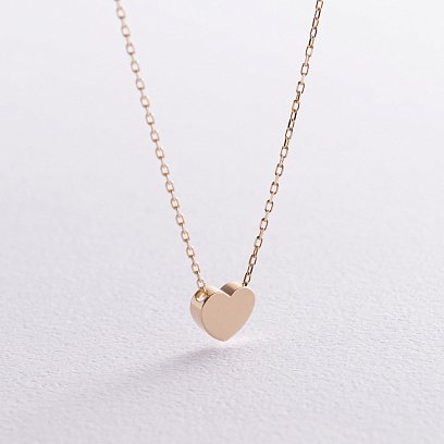 Колье "Сердечко" в желтом золоте кол02407