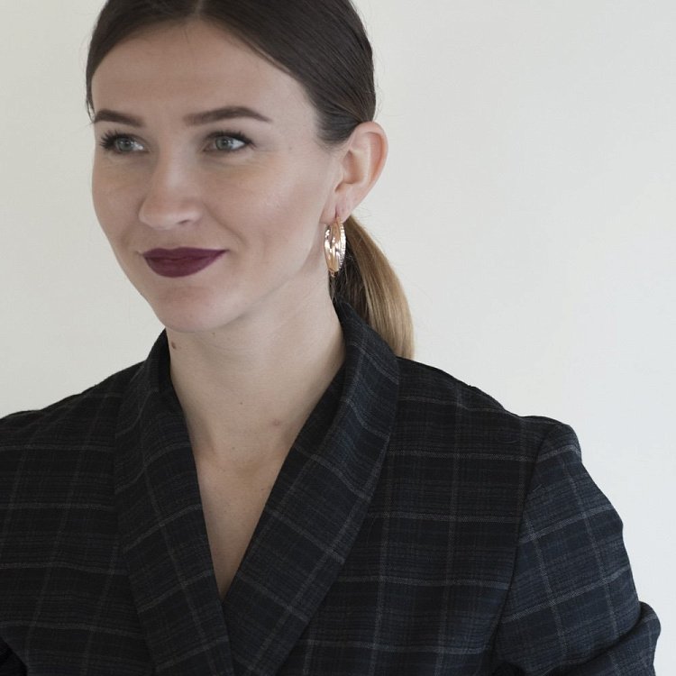 Золотые серьги-кольца с04421 от ювелирного магазина Оникс - 2