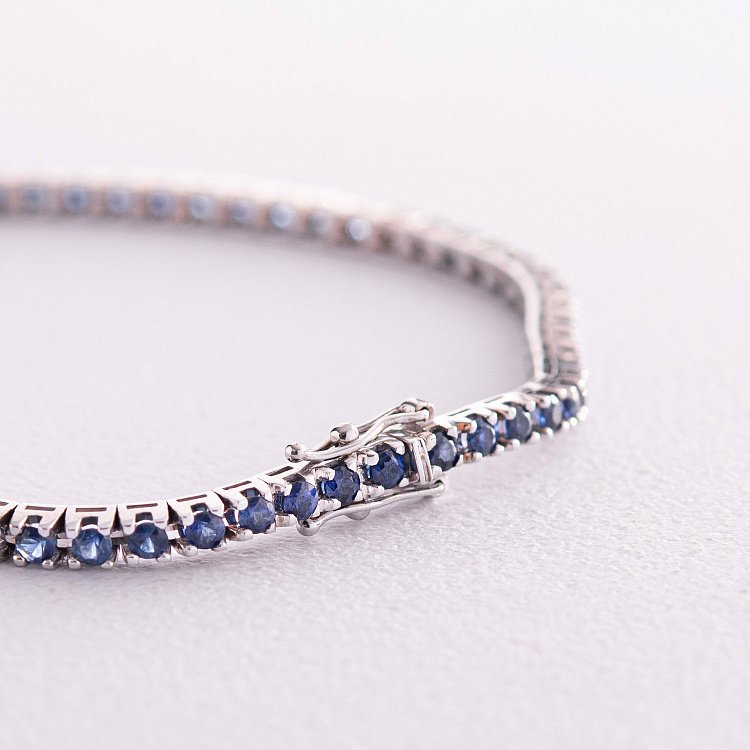 Браслет Теннис в белом золоте с сапфирами 518811529 от ювелирного магазина Оникс - 2