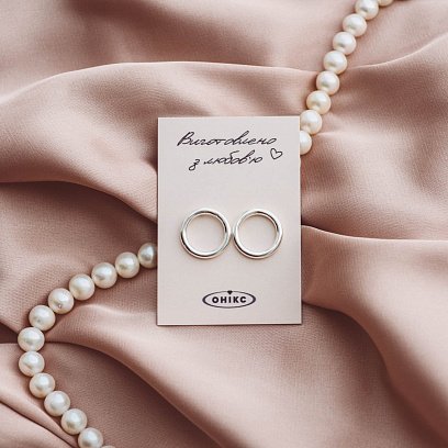 Серебряные серьги "Круговорот" 1.4 см 122491 №9