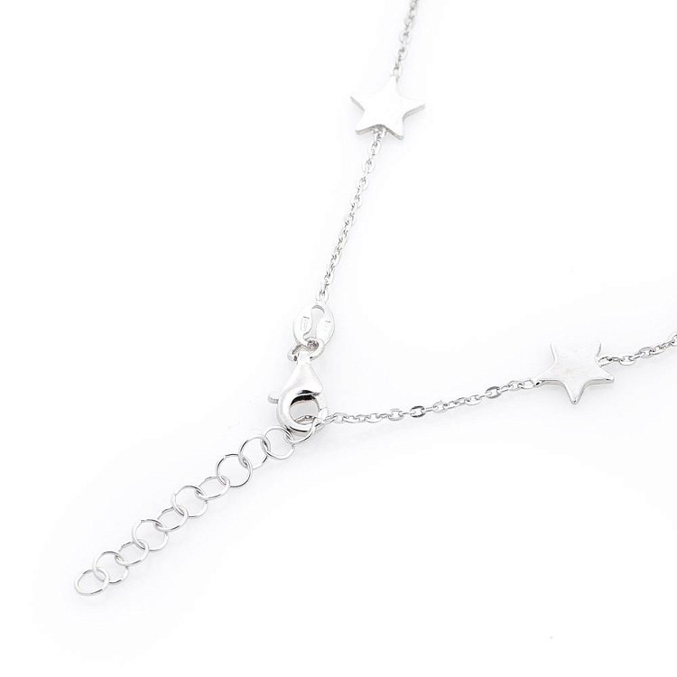 Серебряное женское колье "Звездочки" 18610 от ювелирного магазина Оникс - 3