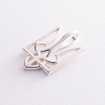 Срібний кулон "Герб України - Тризуб" 133139 №6