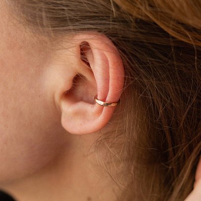 Серьга - каффа в красном золоте с07911 №4