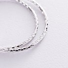 Сережки - кільця в сріблі (4.0 см) 122955 от ювелирного магазина Оникс - 4