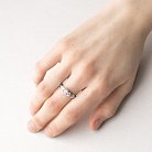 Золотое кольцо (фианиты) к02685 от ювелирного магазина Оникс - 3