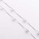 Серебряное колье с жемчугом 181377 от ювелирного магазина Оникс - 1