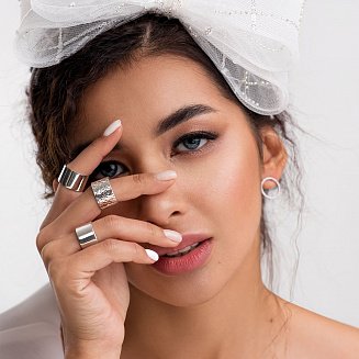 Широкое кольцо "Плутон" в серебре 112143 №4