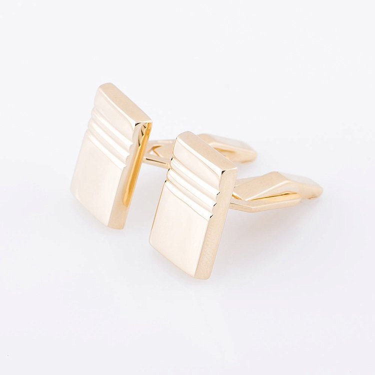 Чоловічі запонки з жовтого золота зап00062 від ювелірного магазину Онікс