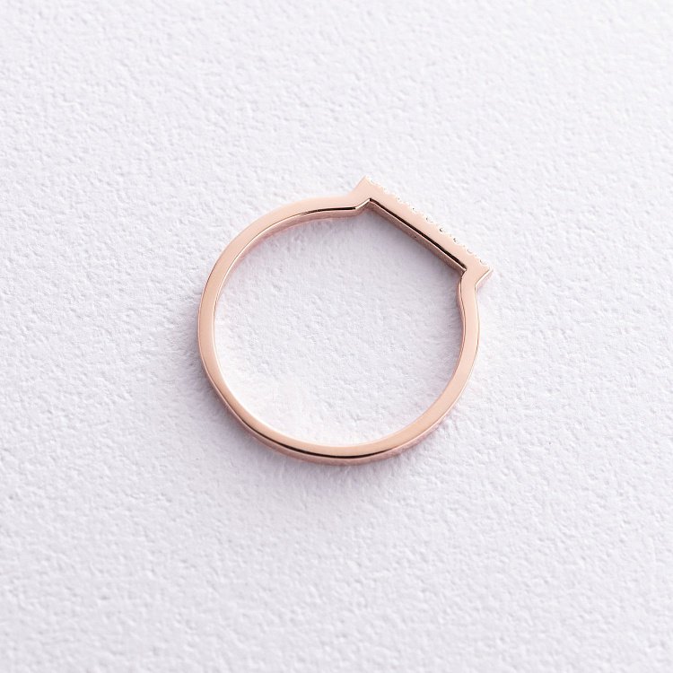 Кольцо "Astrid" в красном золоте (фианиты) к07568 от ювелирного магазина Оникс - 7