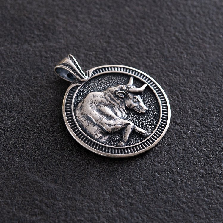 Серебряный кулон "Знак зодиака Телец" 133200телець от ювелирного магазина Оникс - 2