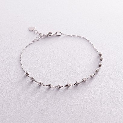 Браслет "Кульки" у білому золоті б05191