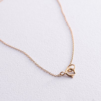 Золоте кольє "Сердечко" з діамантами та перламутром колб0102sc №5